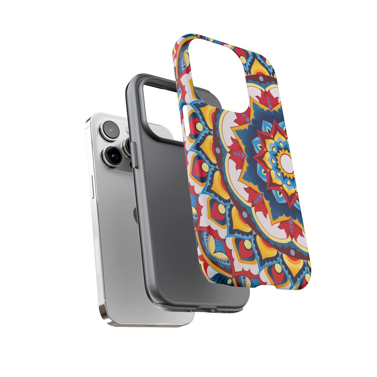 "Azul Morning" Mandala Tough Phone Case — Colorful Boho Protective Cover