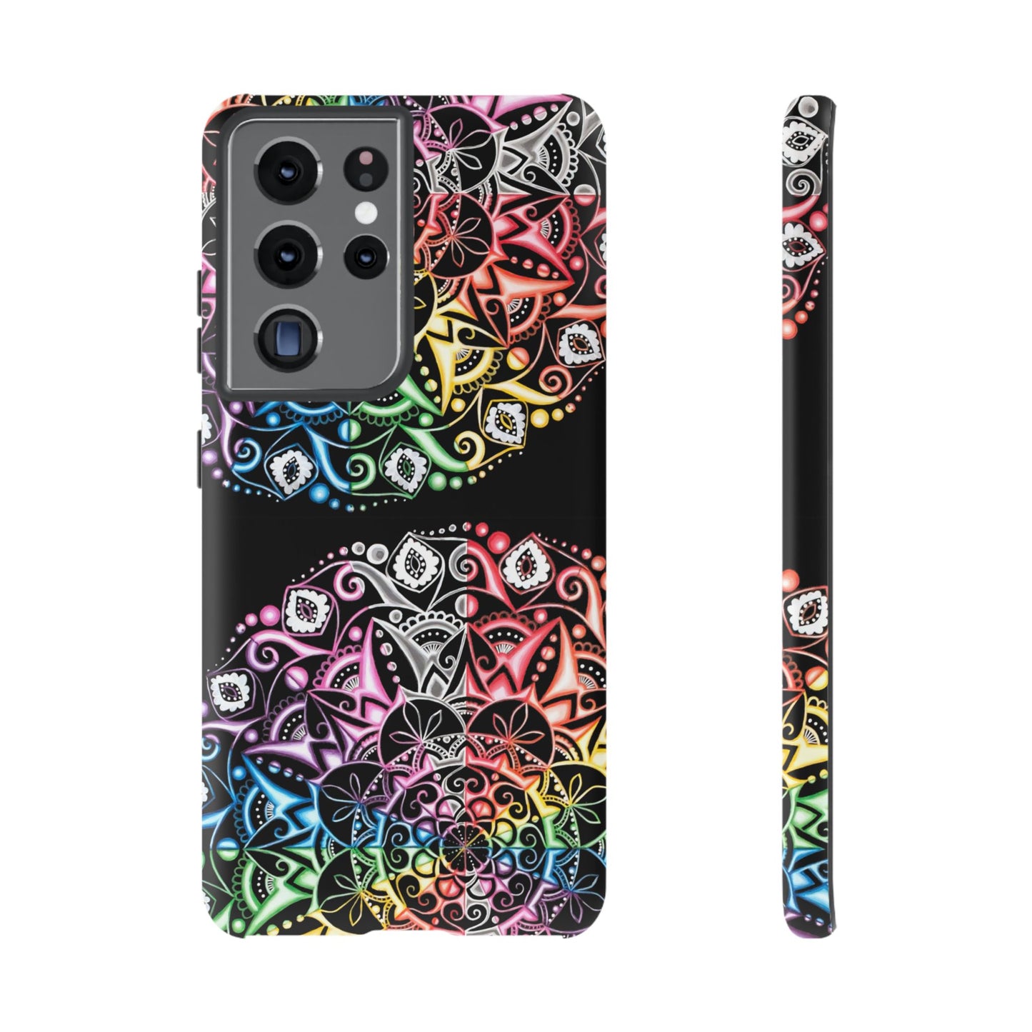 Mandala Rainbow Tough Phone Case — Colorful Boho Protective Case