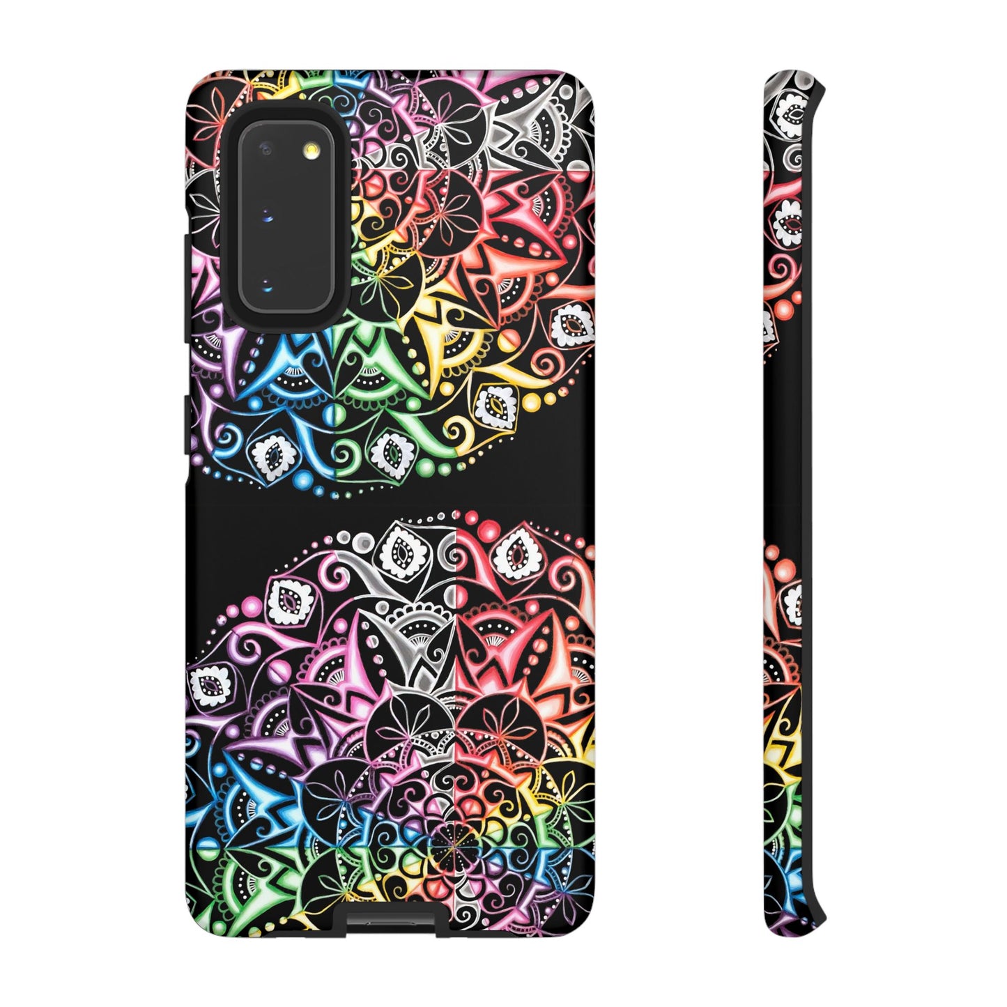 Mandala Rainbow Tough Phone Case — Colorful Boho Protective Case