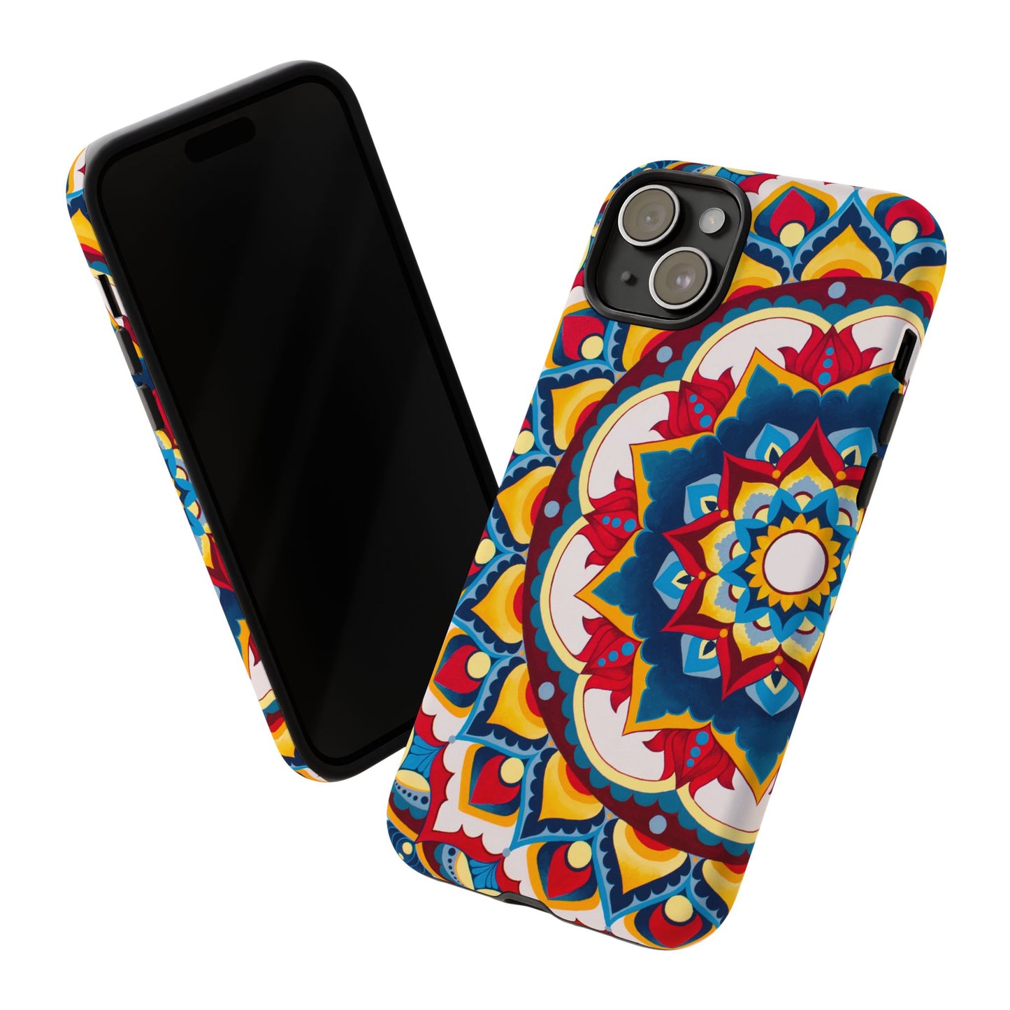 "Azul Morning" Mandala Tough Phone Case — Colorful Boho Protective Cover