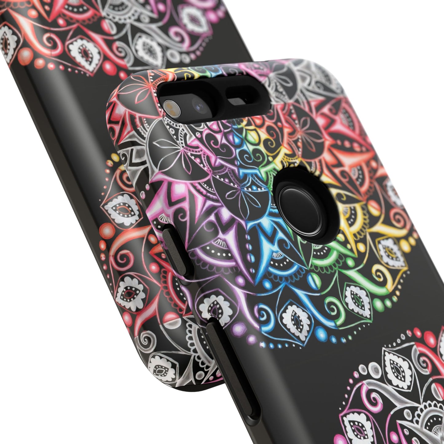 Mandala Rainbow Tough Phone Case — Colorful Boho Protective Case
