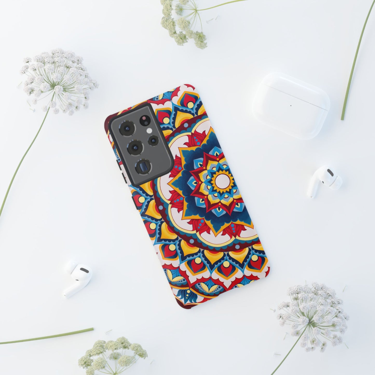 "Azul Morning" Mandala Tough Phone Case — Colorful Boho Protective Cover