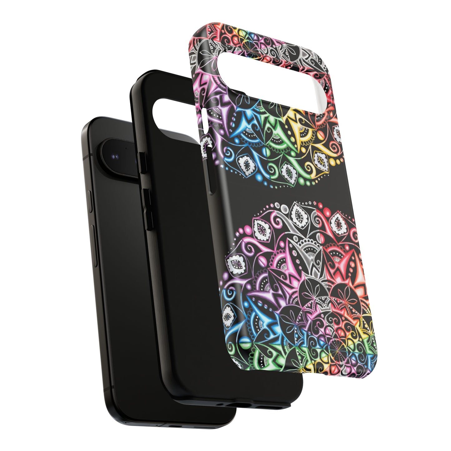 Mandala Rainbow Tough Phone Case — Colorful Boho Protective Case