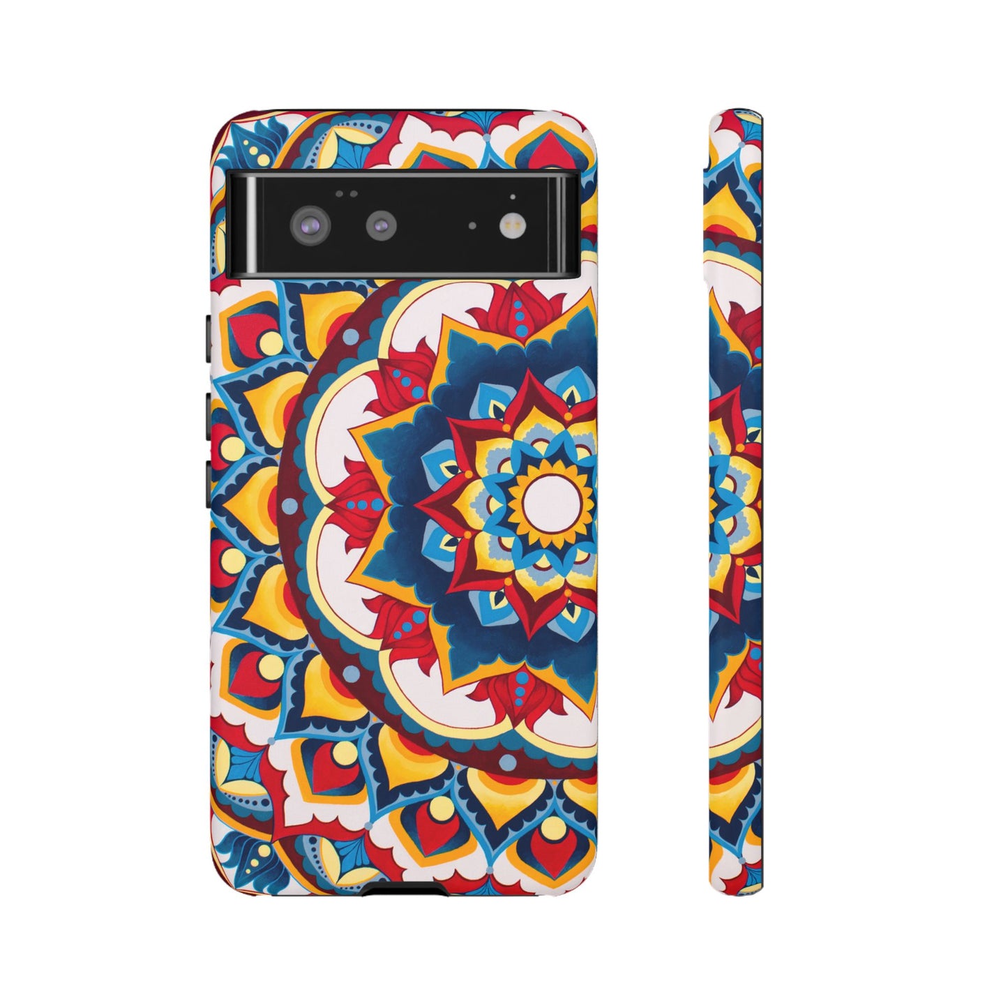 "Azul Morning" Mandala Tough Phone Case — Colorful Boho Protective Cover