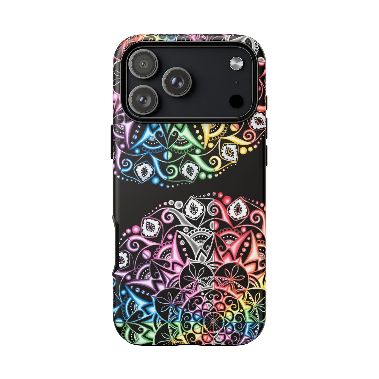 Mandala Rainbow Tough Phone Case — Colorful Boho Protective Case