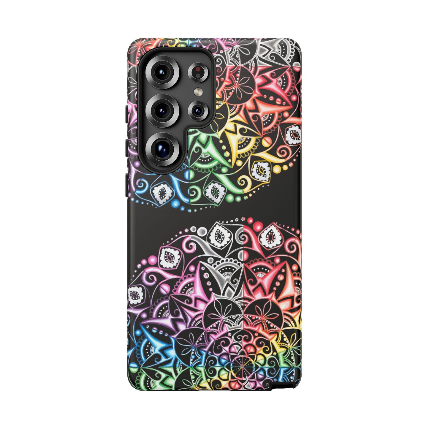 Mandala Rainbow Tough Phone Case — Colorful Boho Protective Case