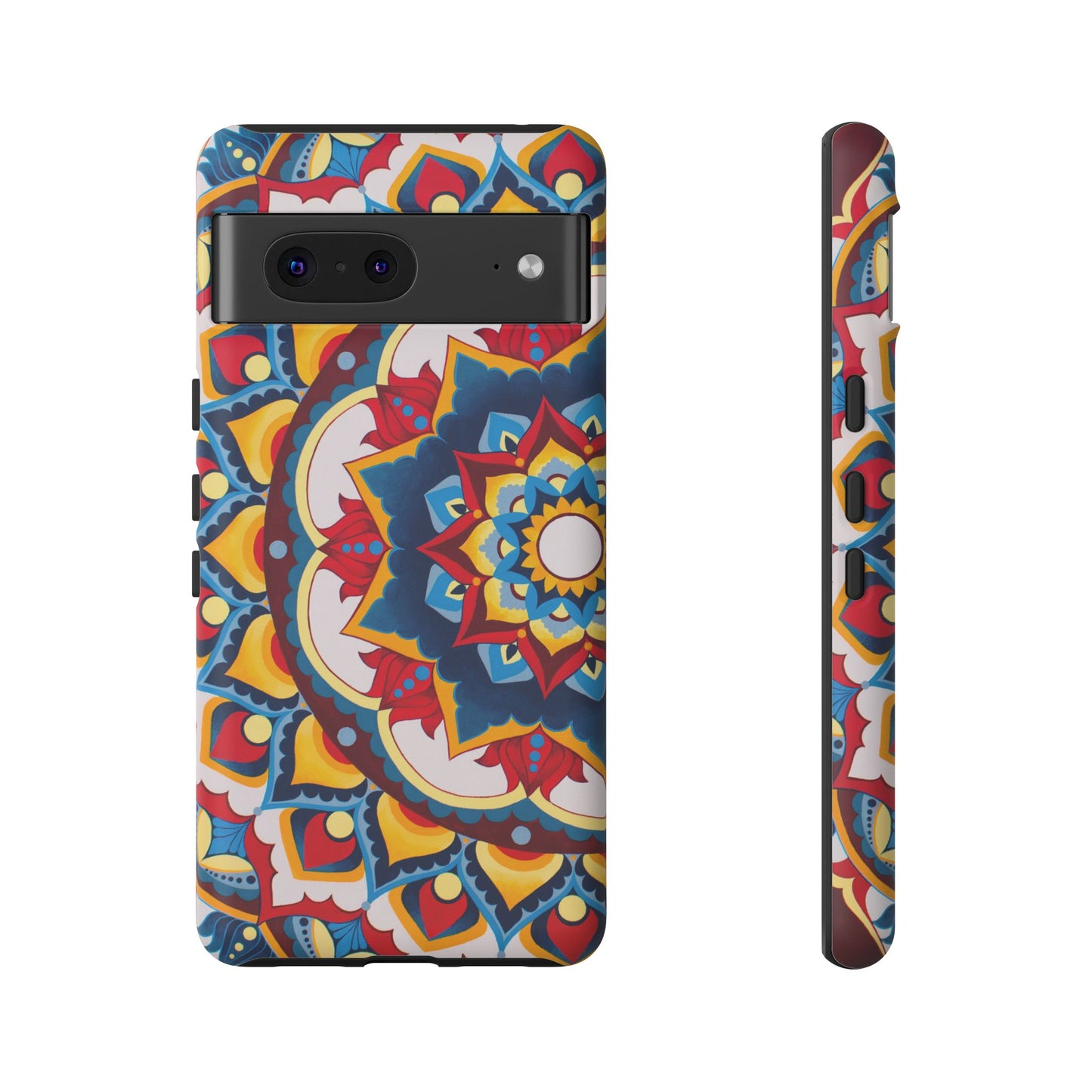 "Azul Morning" Mandala Tough Phone Case — Colorful Boho Protective Cover