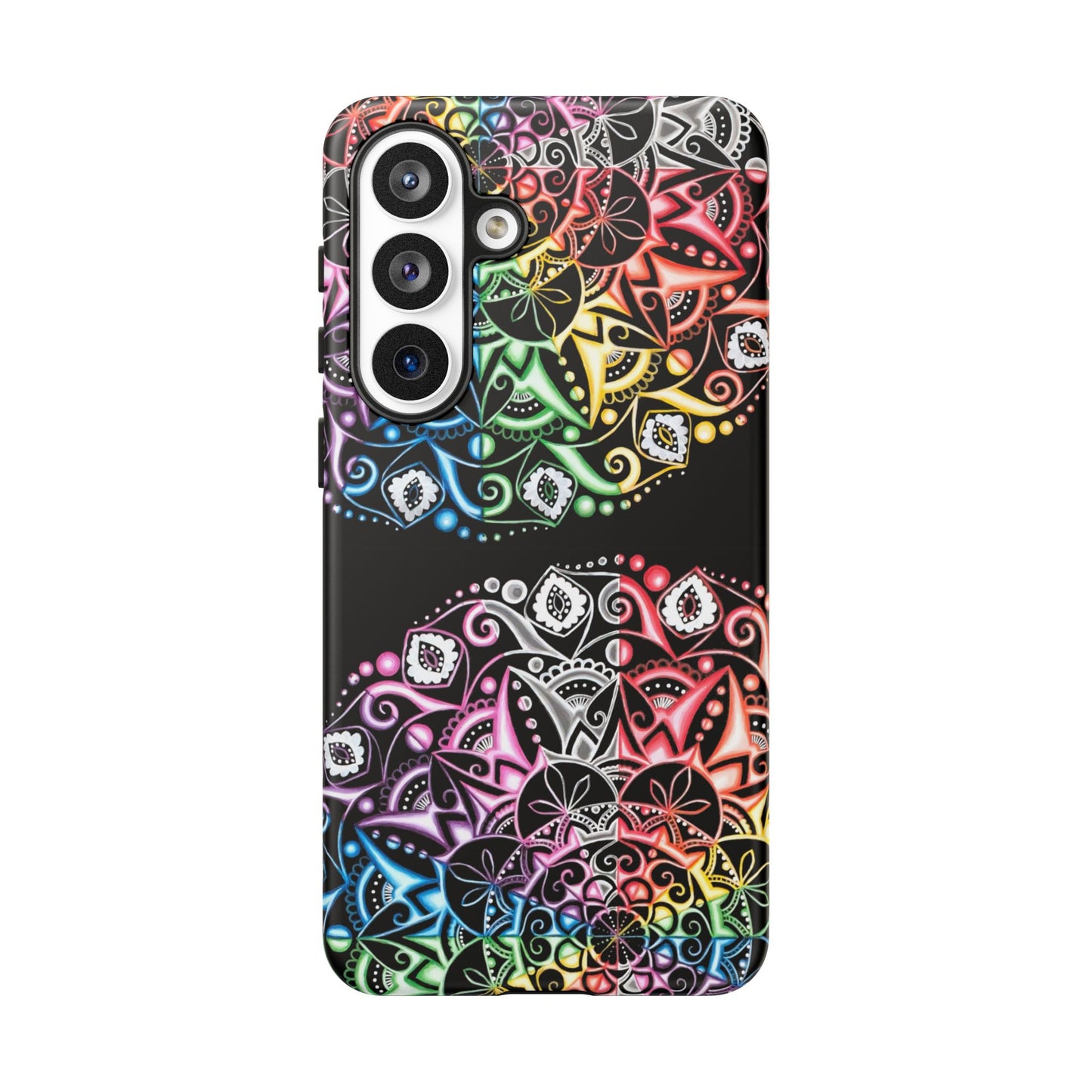 Mandala Rainbow Tough Phone Case — Colorful Boho Protective Case