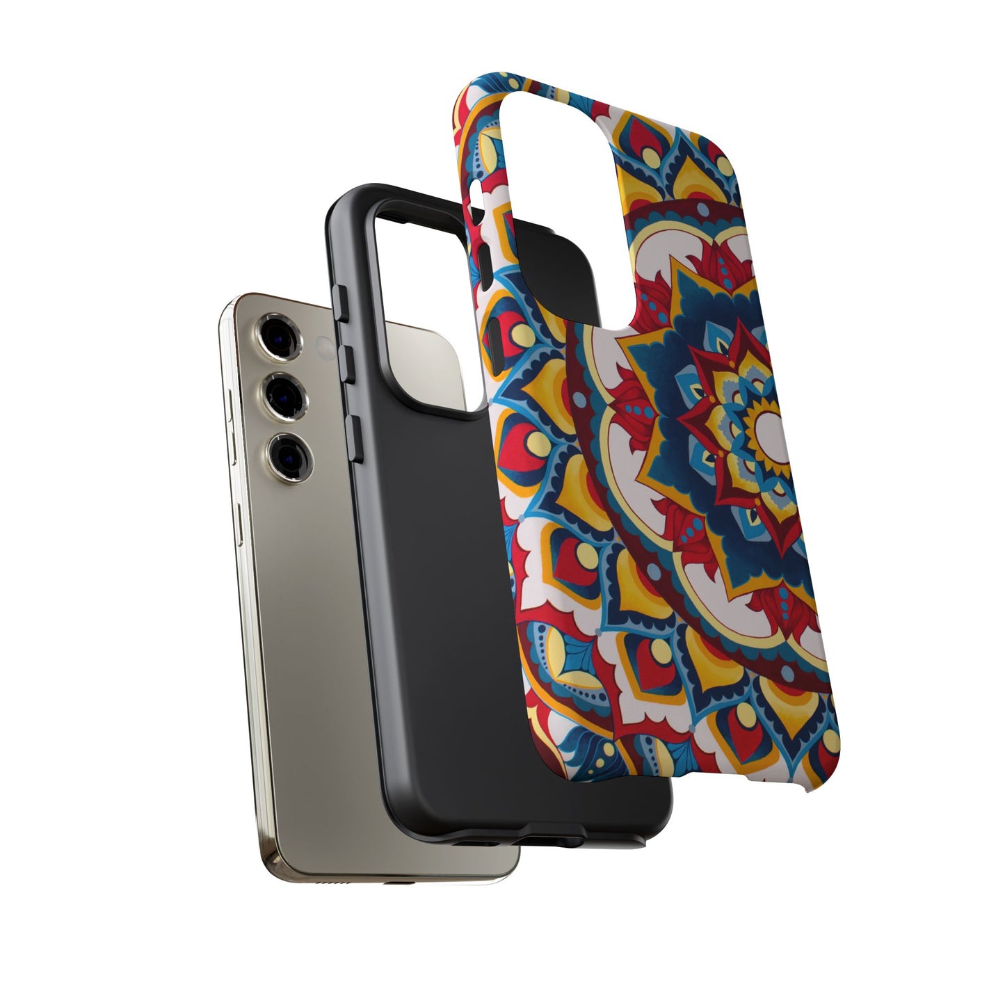 "Azul Morning" Mandala Tough Phone Case — Colorful Boho Protective Cover