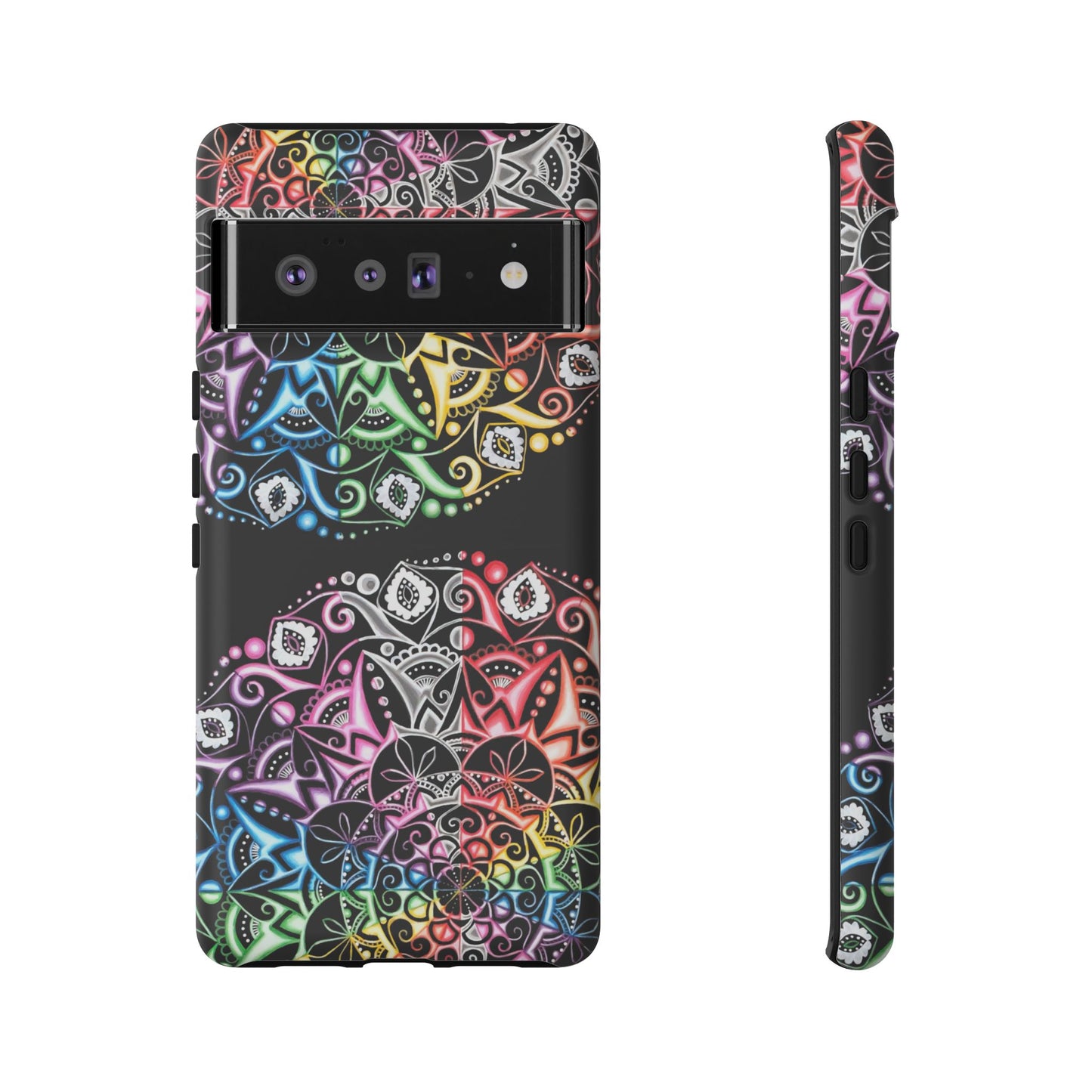 Mandala Rainbow Tough Phone Case — Colorful Boho Protective Case