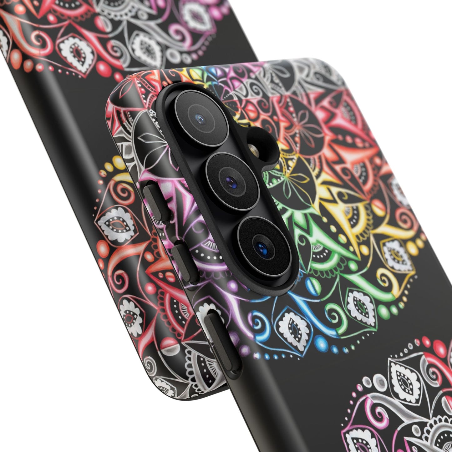 Mandala Rainbow Tough Phone Case — Colorful Boho Protective Case
