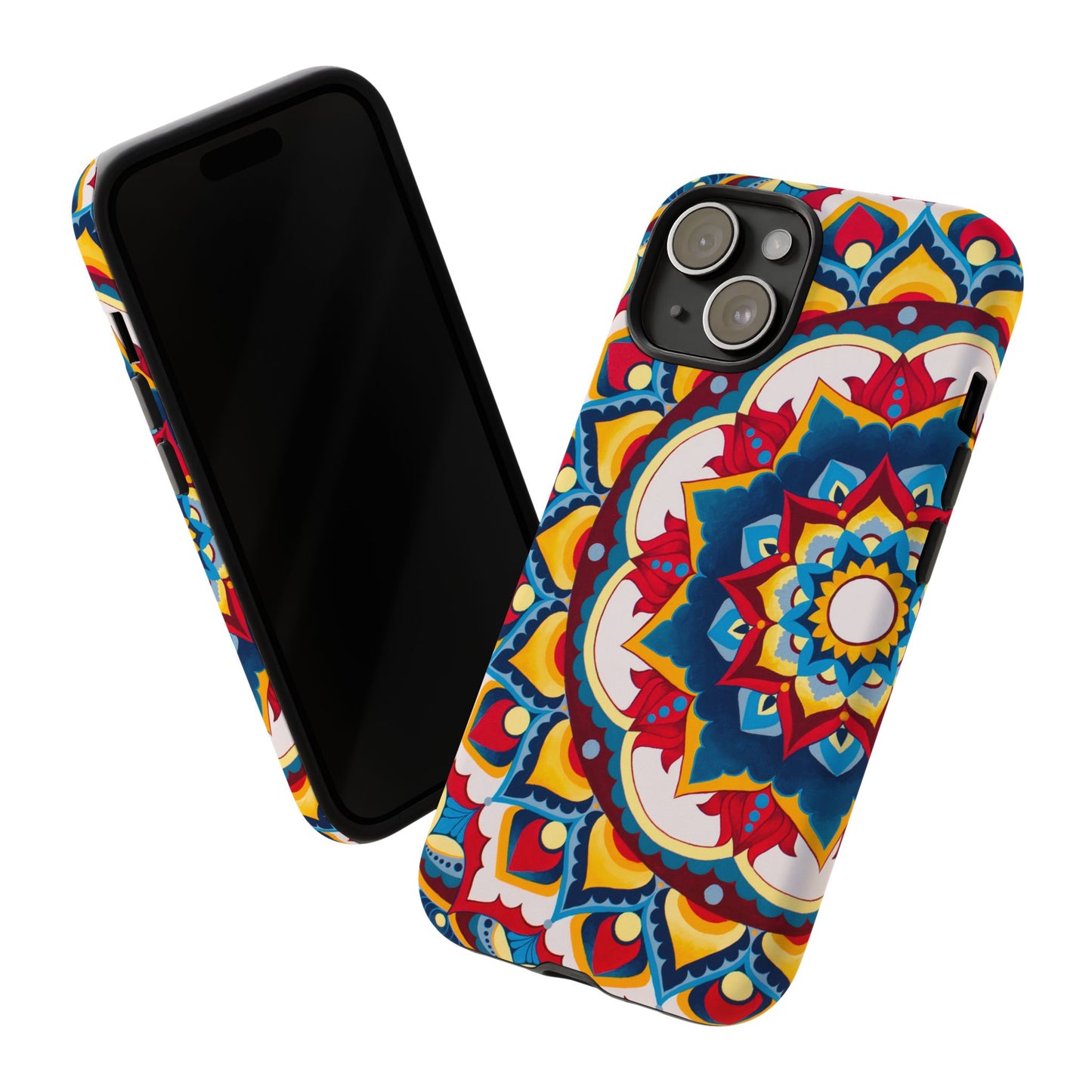 "Azul Morning" Mandala Tough Phone Case — Colorful Boho Protective Cover