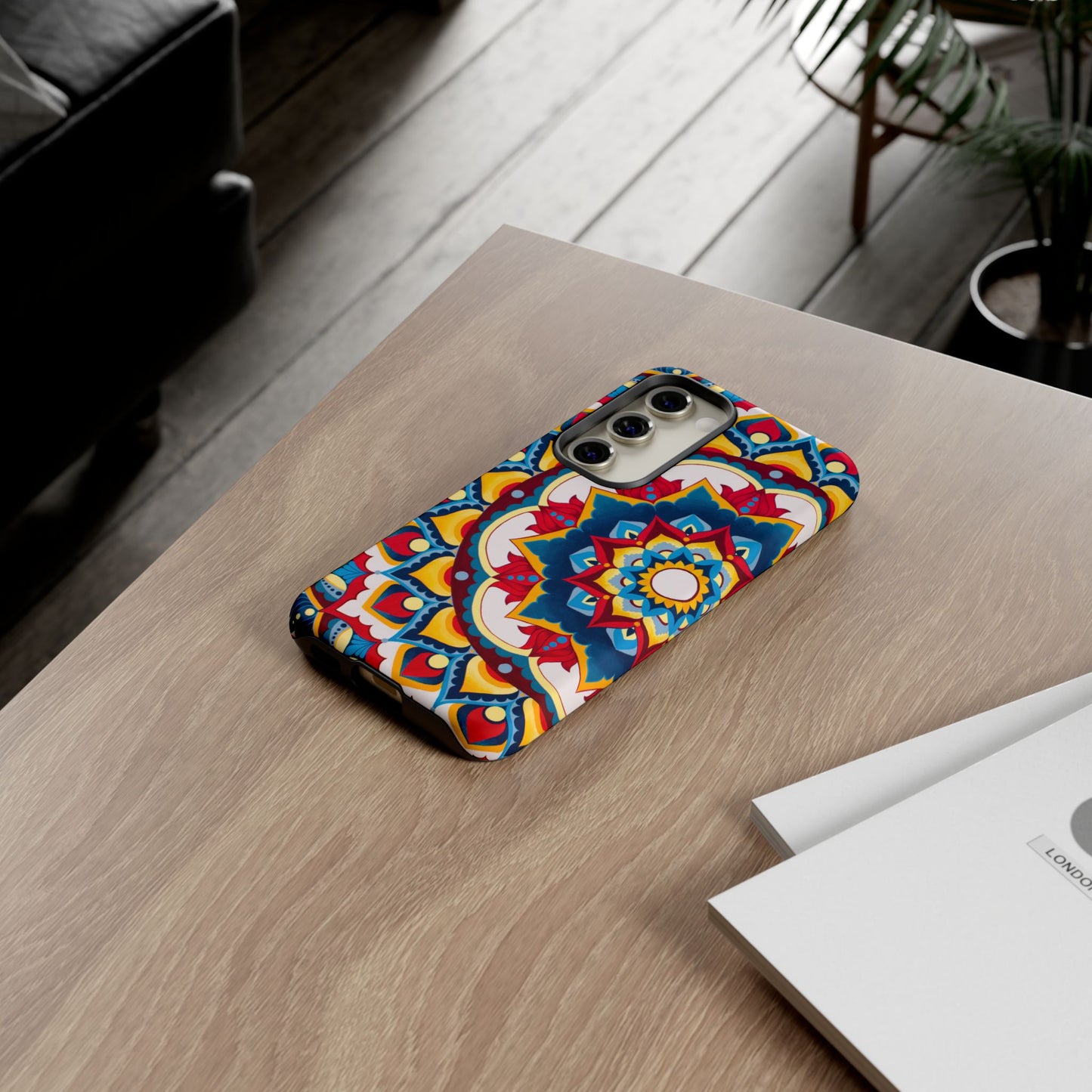 "Azul Morning" Mandala Tough Phone Case — Colorful Boho Protective Cover