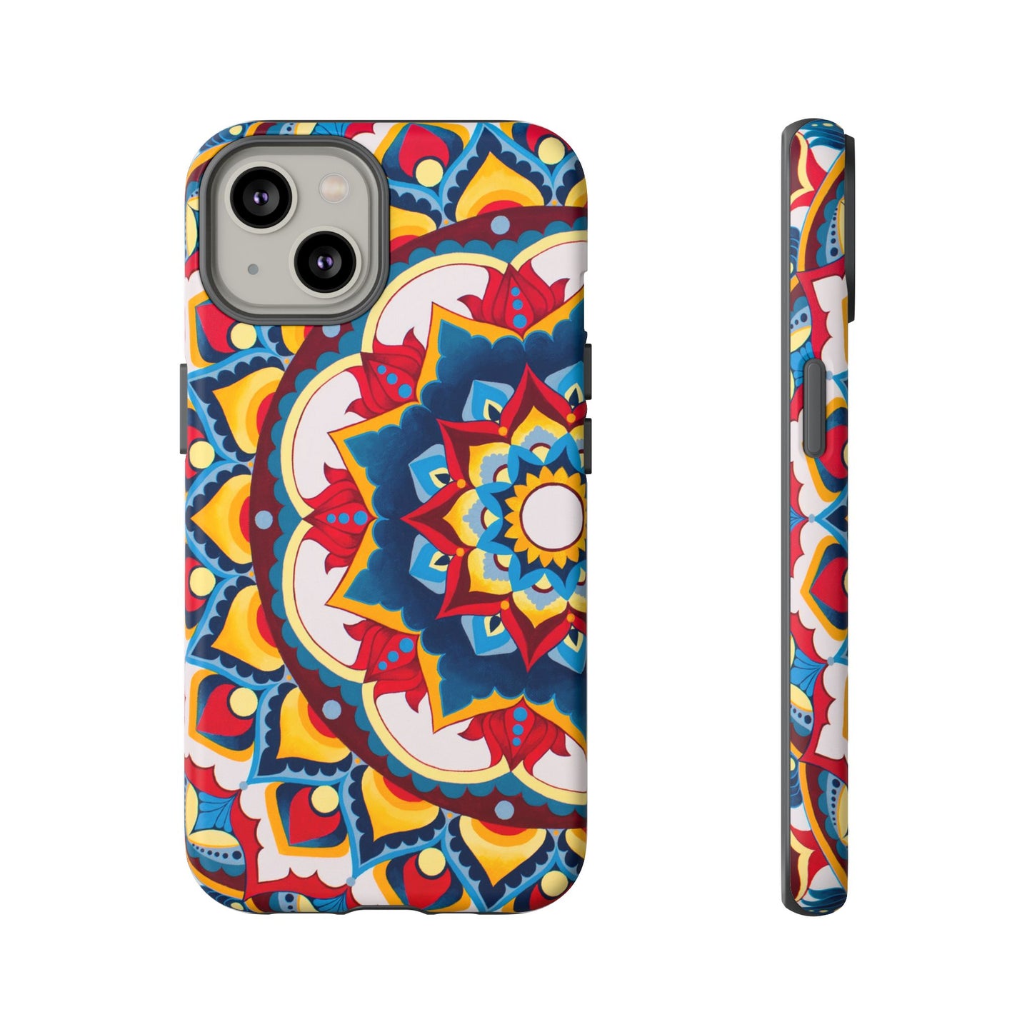 "Azul Morning" Mandala Tough Phone Case — Colorful Boho Protective Cover