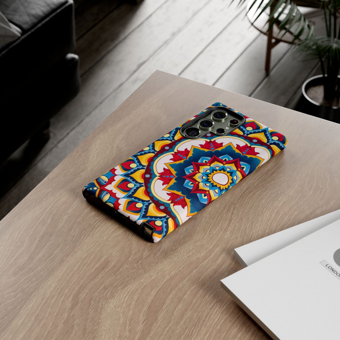 "Azul Morning" Mandala Tough Phone Case — Colorful Boho Protective Cover