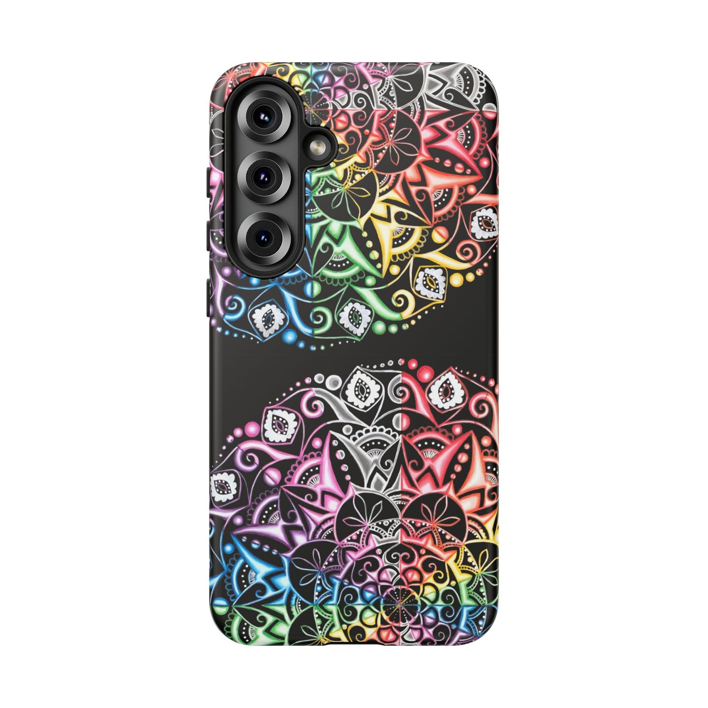 Mandala Rainbow Tough Phone Case — Colorful Boho Protective Case