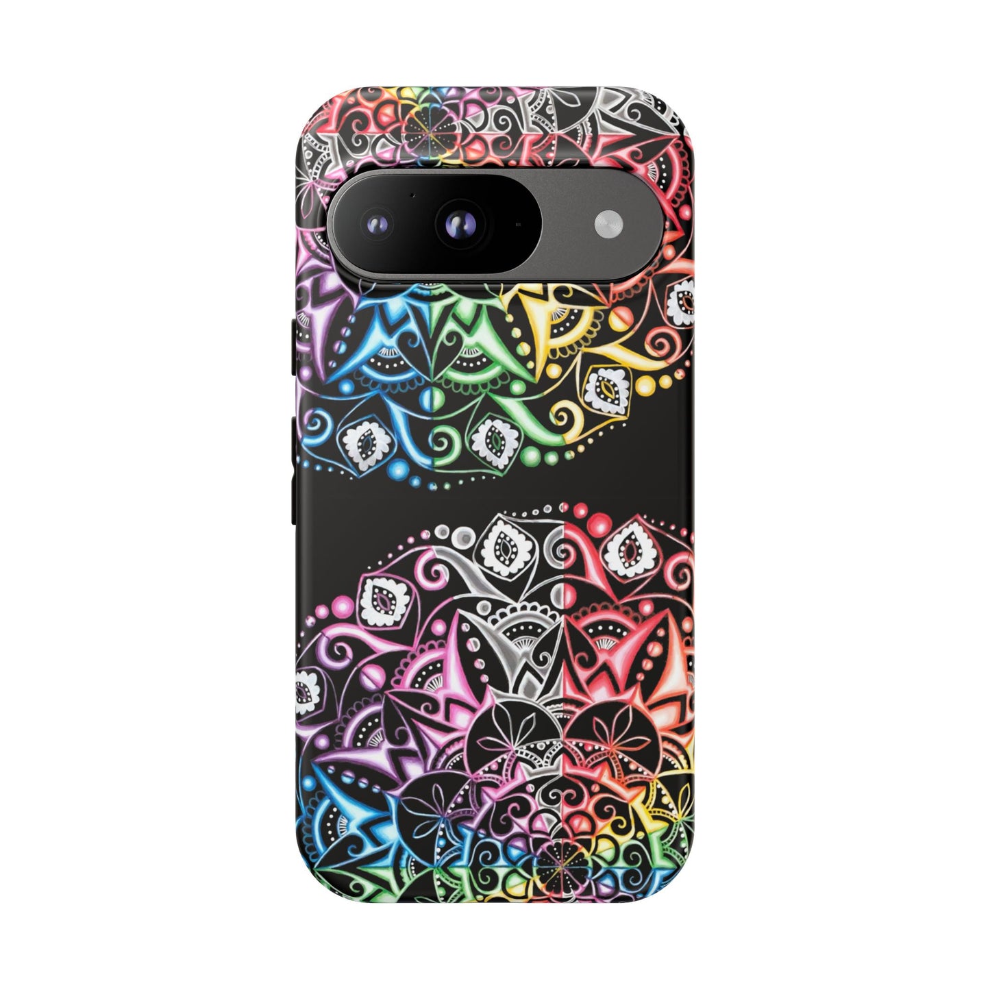 Mandala Rainbow Tough Phone Case — Colorful Boho Protective Case