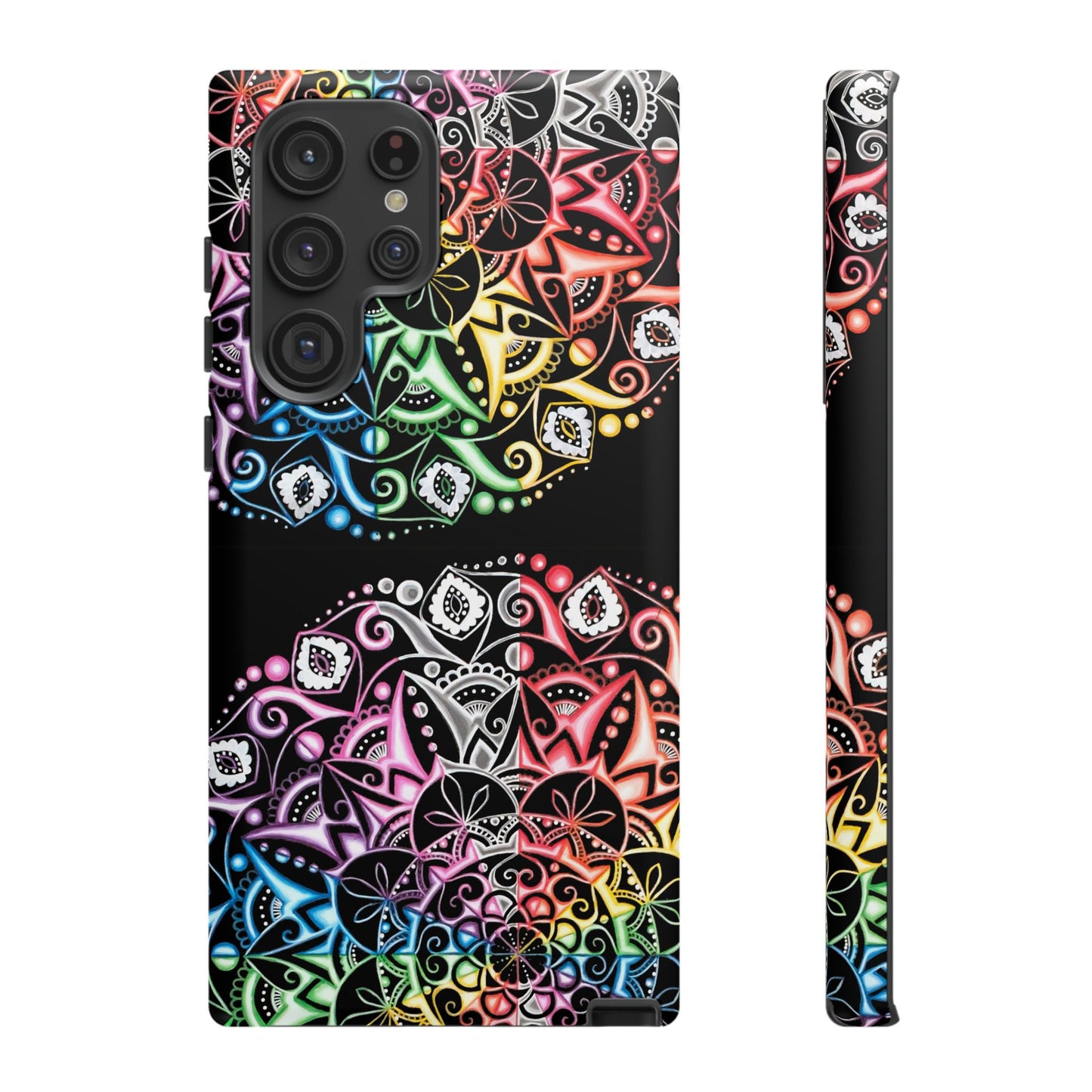 Mandala Rainbow Tough Phone Case — Colorful Boho Protective Case