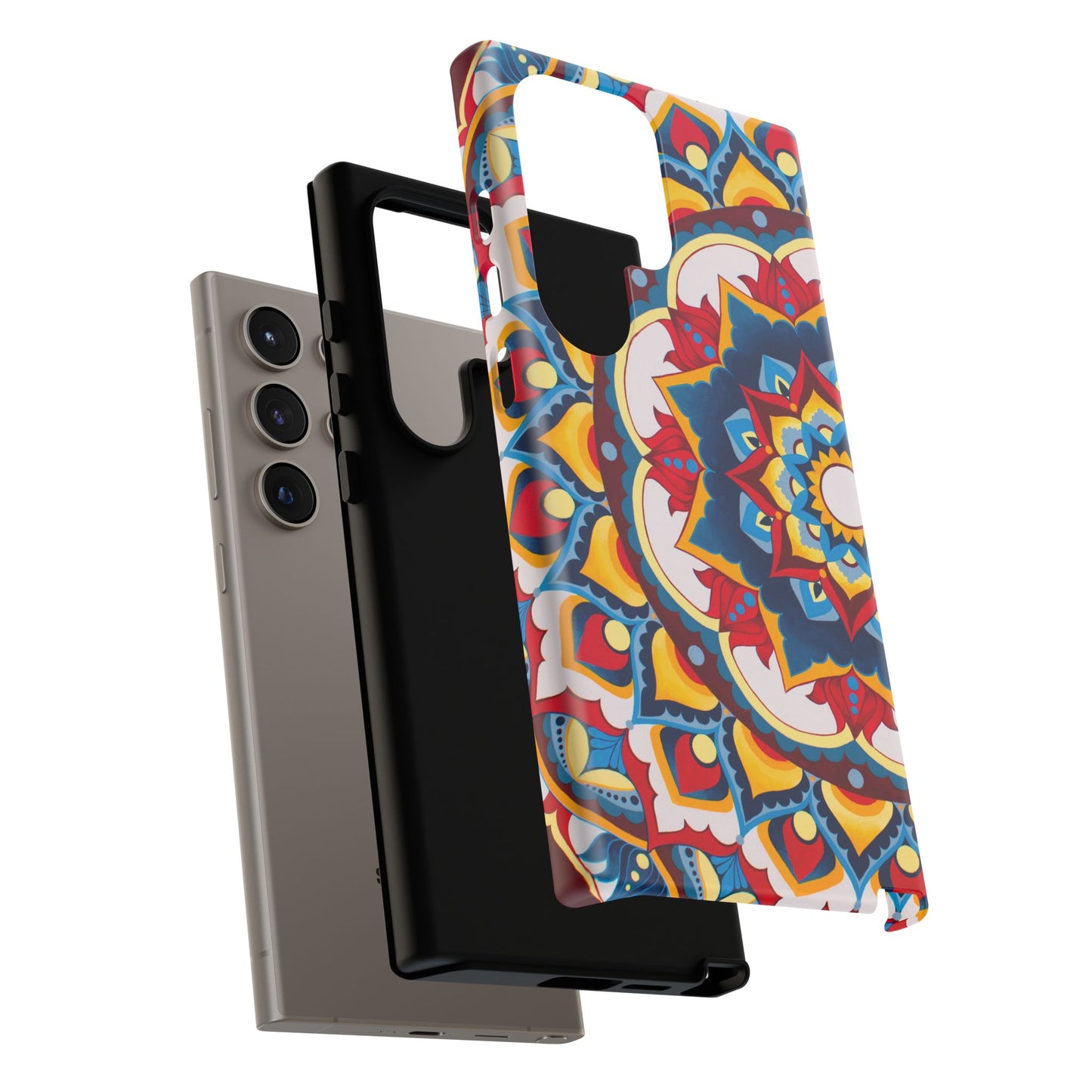 "Azul Morning" Mandala Tough Phone Case — Colorful Boho Protective Cover