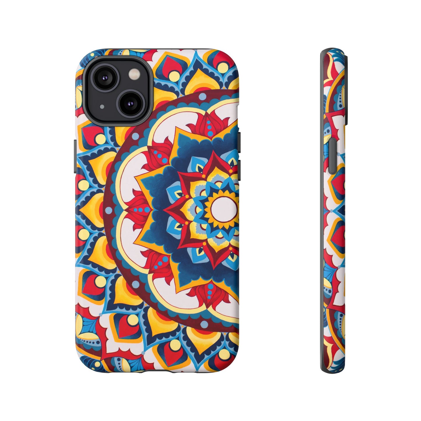 "Azul Morning" Mandala Tough Phone Case — Colorful Boho Protective Cover