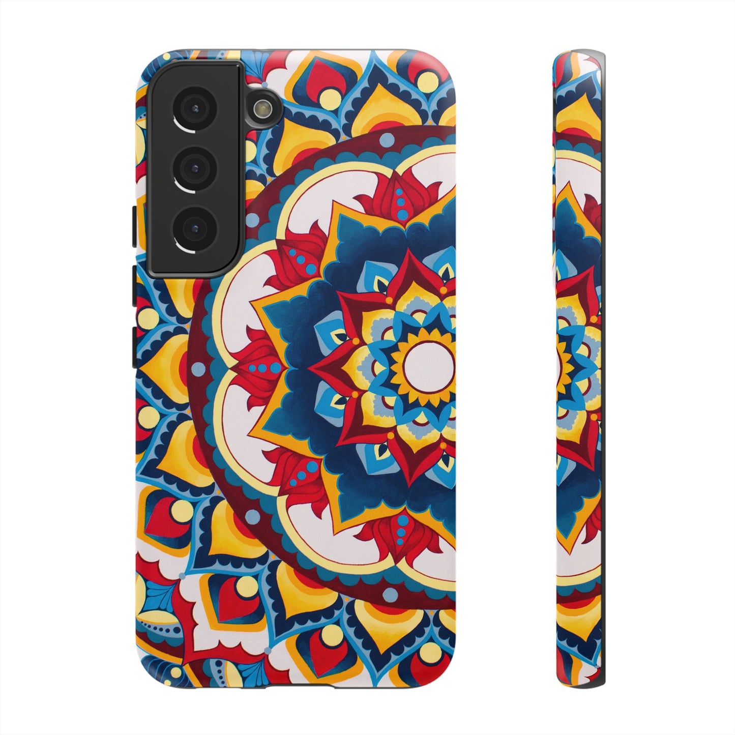 "Azul Morning" Mandala Tough Phone Case — Colorful Boho Protective Cover