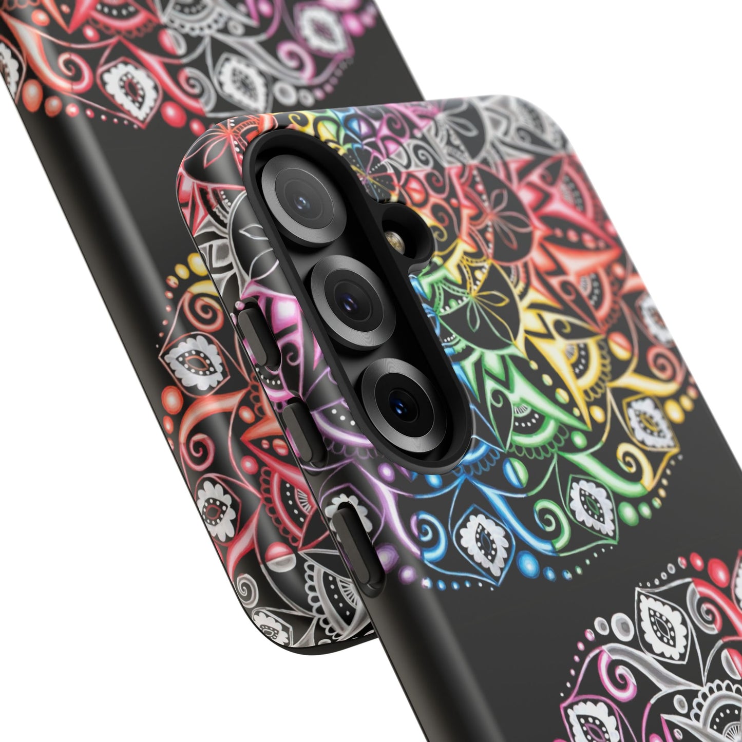 Mandala Rainbow Tough Phone Case — Colorful Boho Protective Case