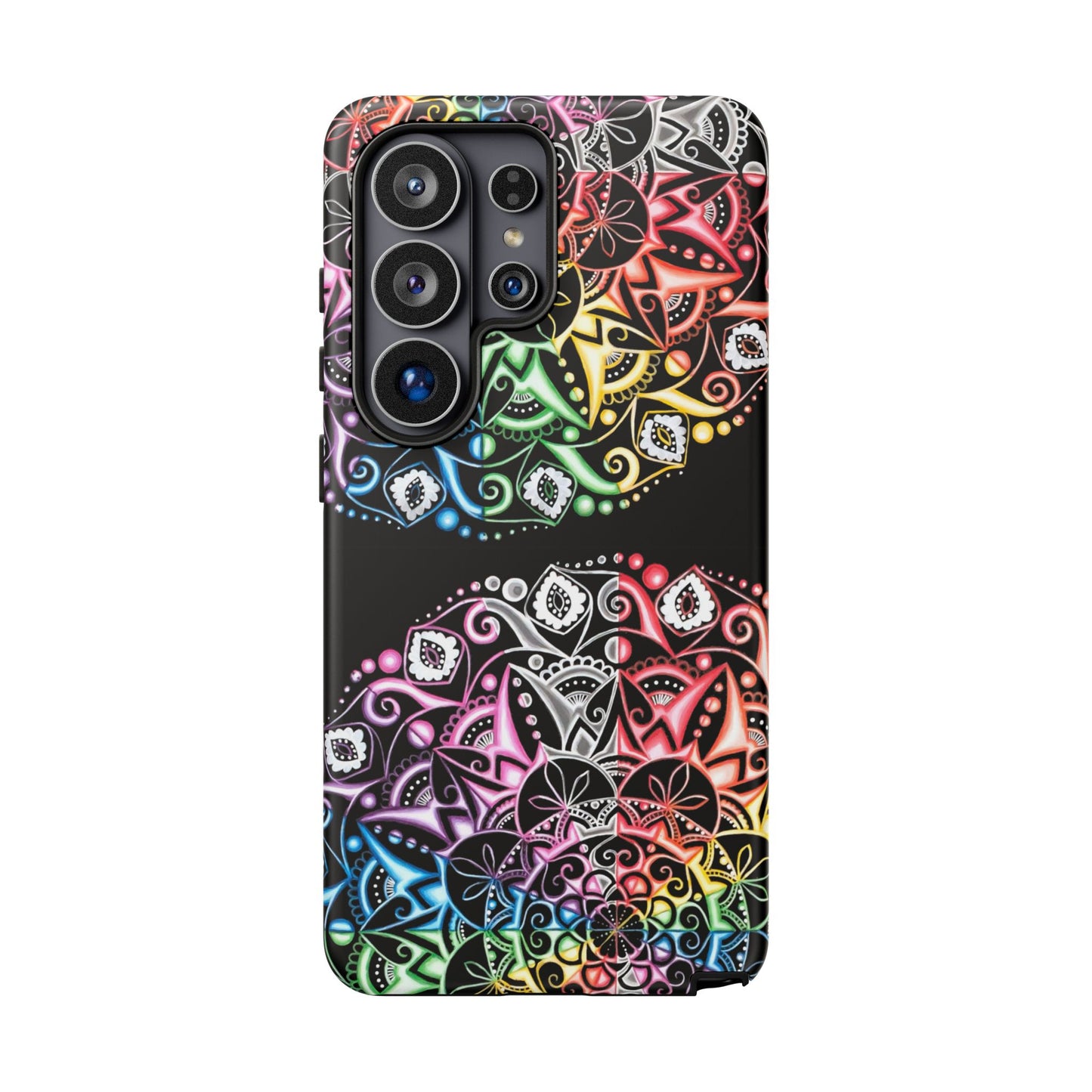 Mandala Rainbow Tough Phone Case — Colorful Boho Protective Case