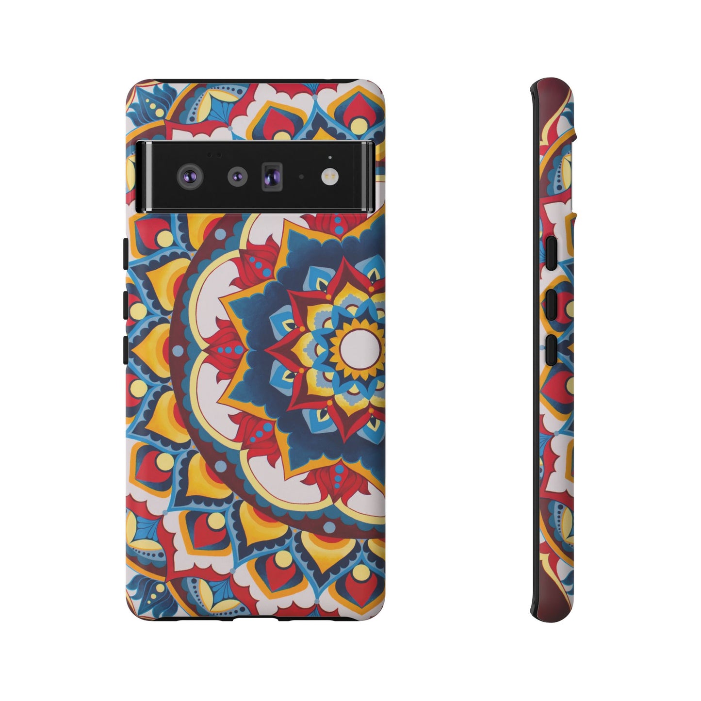 "Azul Morning" Mandala Tough Phone Case — Colorful Boho Protective Cover