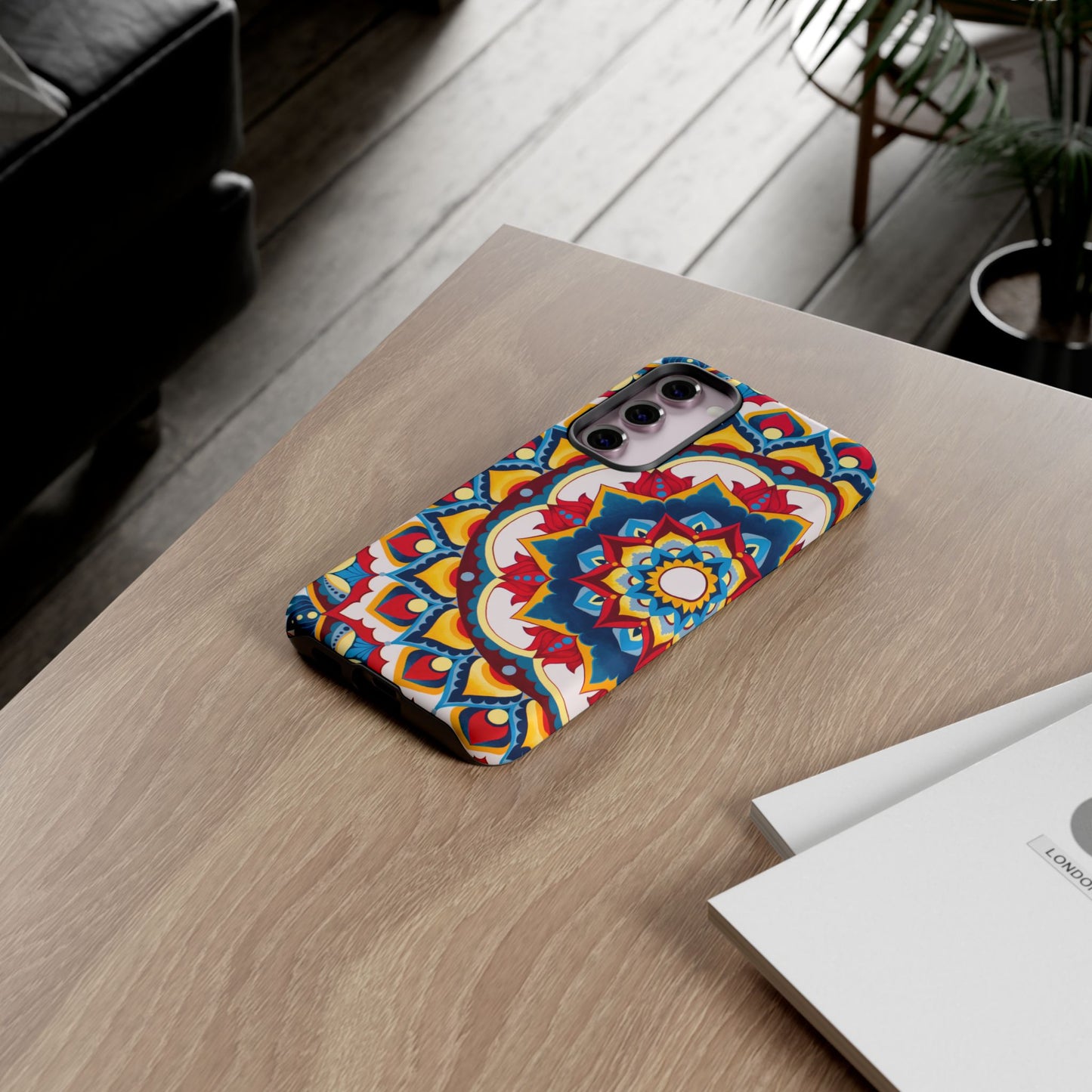 "Azul Morning" Mandala Tough Phone Case — Colorful Boho Protective Cover