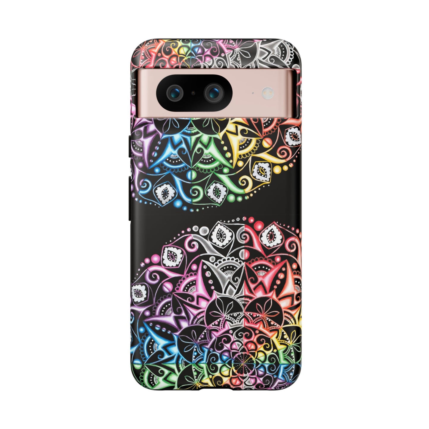Mandala Rainbow Tough Phone Case — Colorful Boho Protective Case
