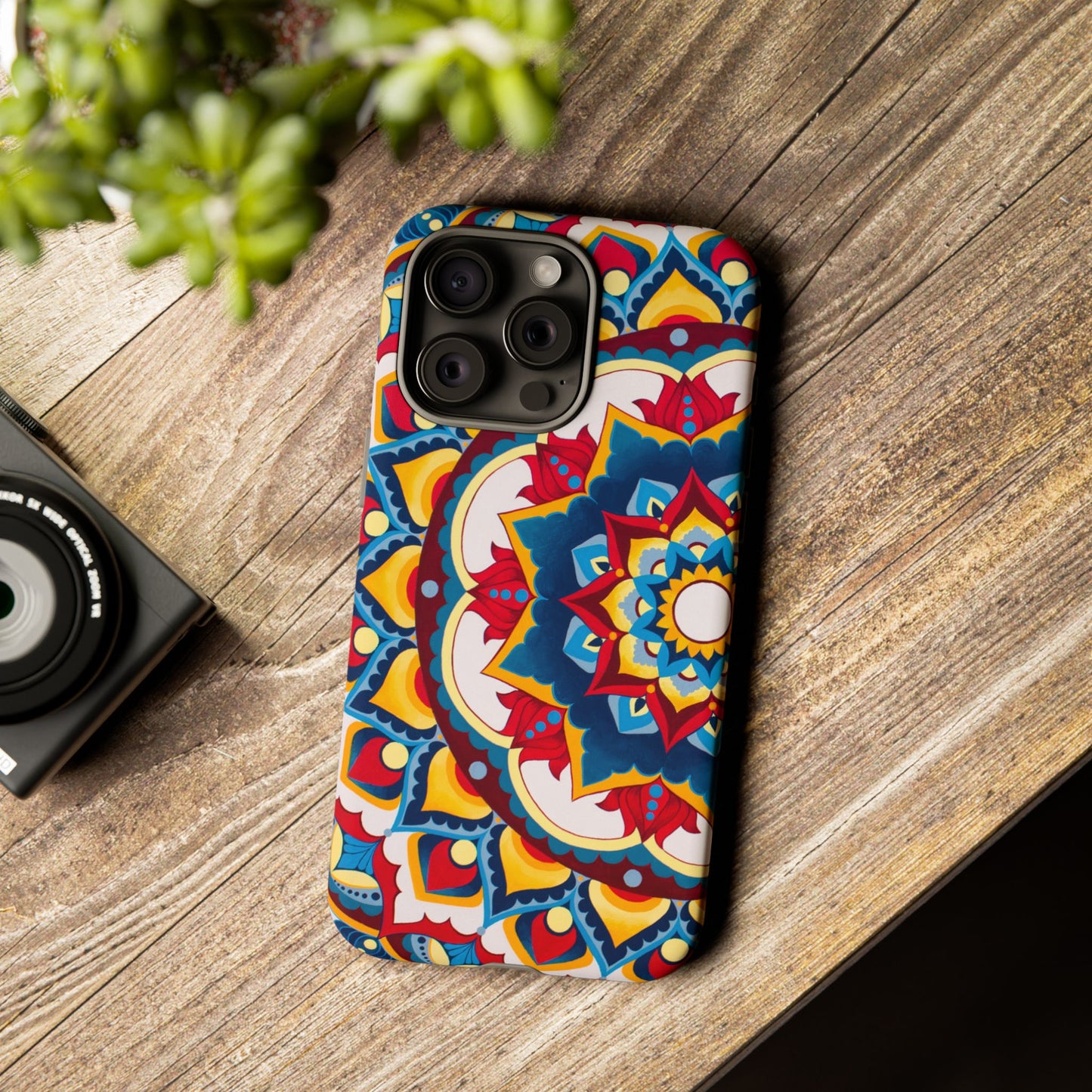 "Azul Morning" Mandala Tough Phone Case — Colorful Boho Protective Cover