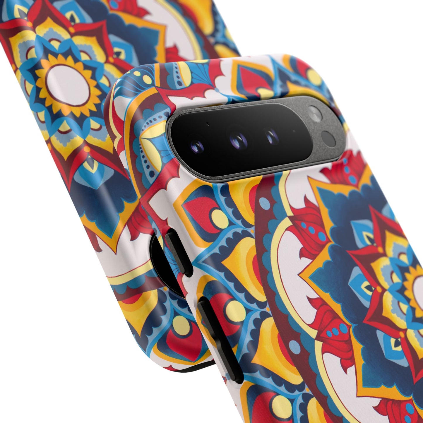 "Azul Morning" Mandala Tough Phone Case — Colorful Boho Protective Cover