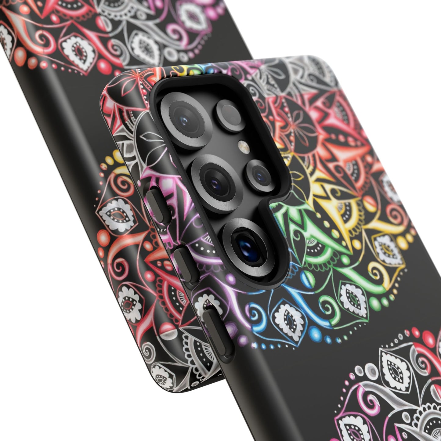 Mandala Rainbow Tough Phone Case — Colorful Boho Protective Case