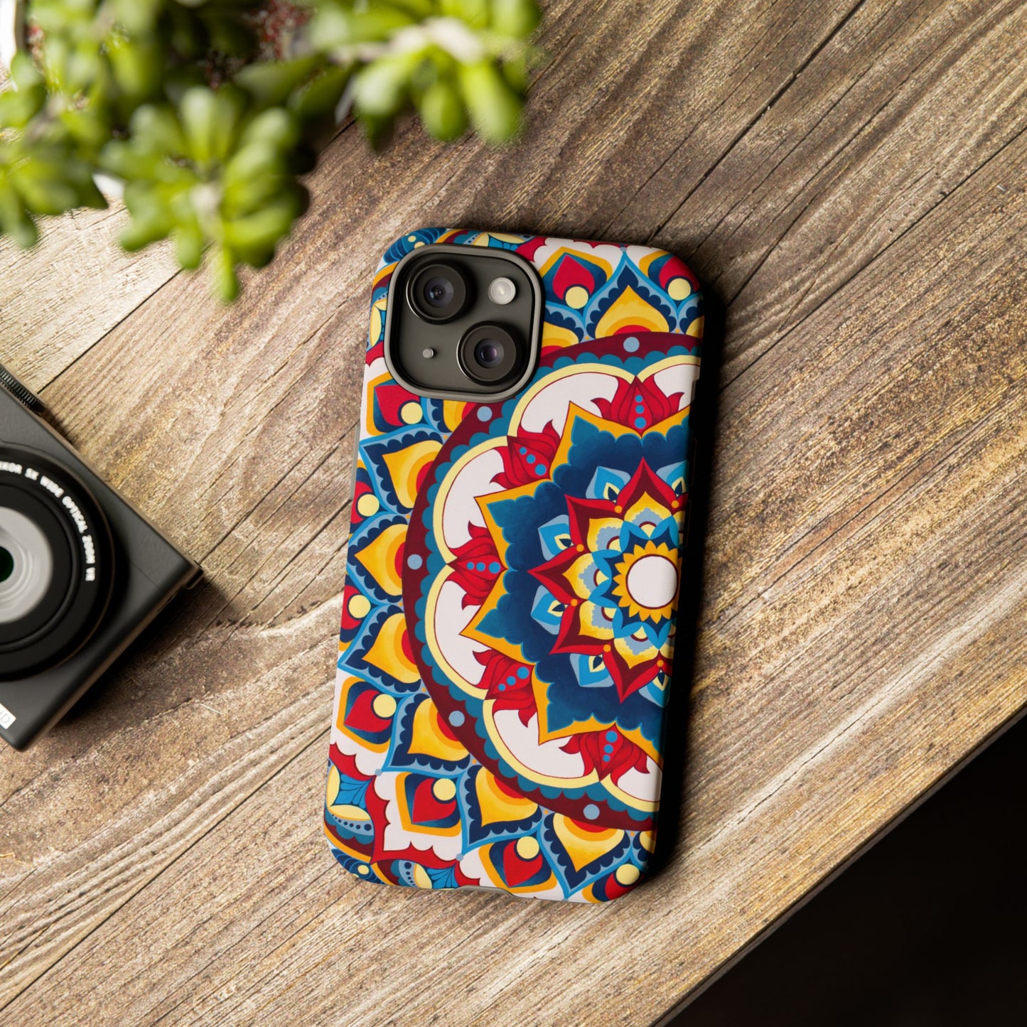 "Azul Morning" Mandala Tough Phone Case — Colorful Boho Protective Cover