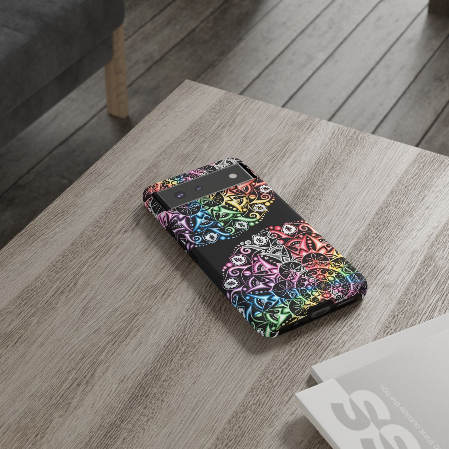Mandala Rainbow Tough Phone Case — Colorful Boho Protective Case