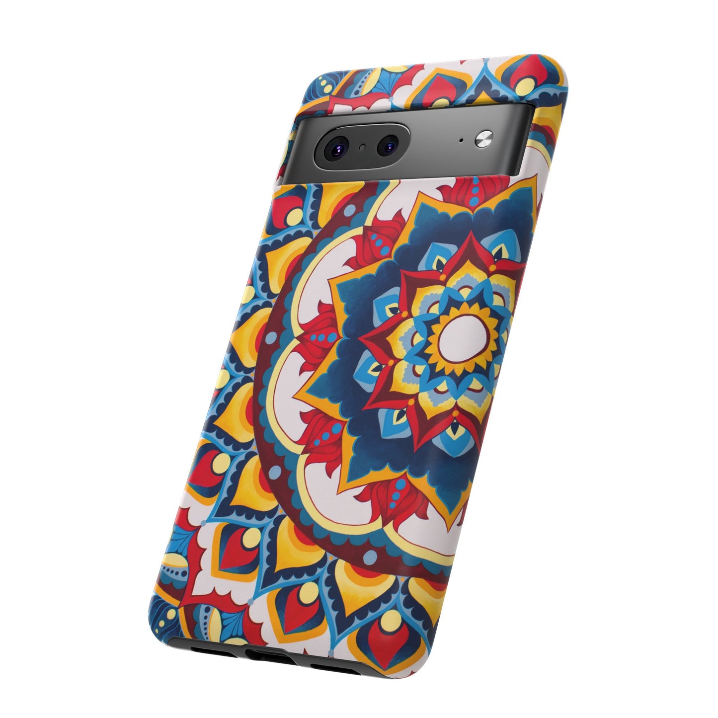 "Azul Morning" Mandala Tough Phone Case — Colorful Boho Protective Cover