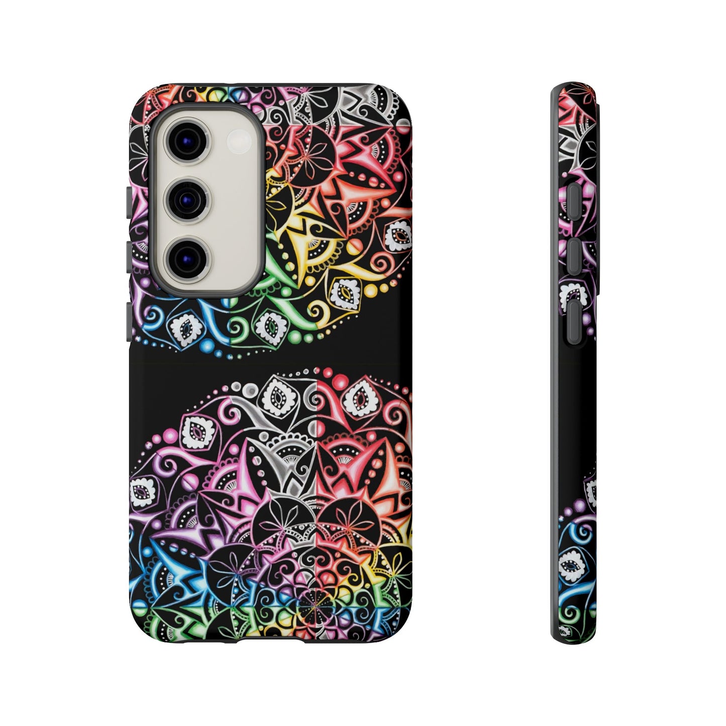 Mandala Rainbow Tough Phone Case — Colorful Boho Protective Case