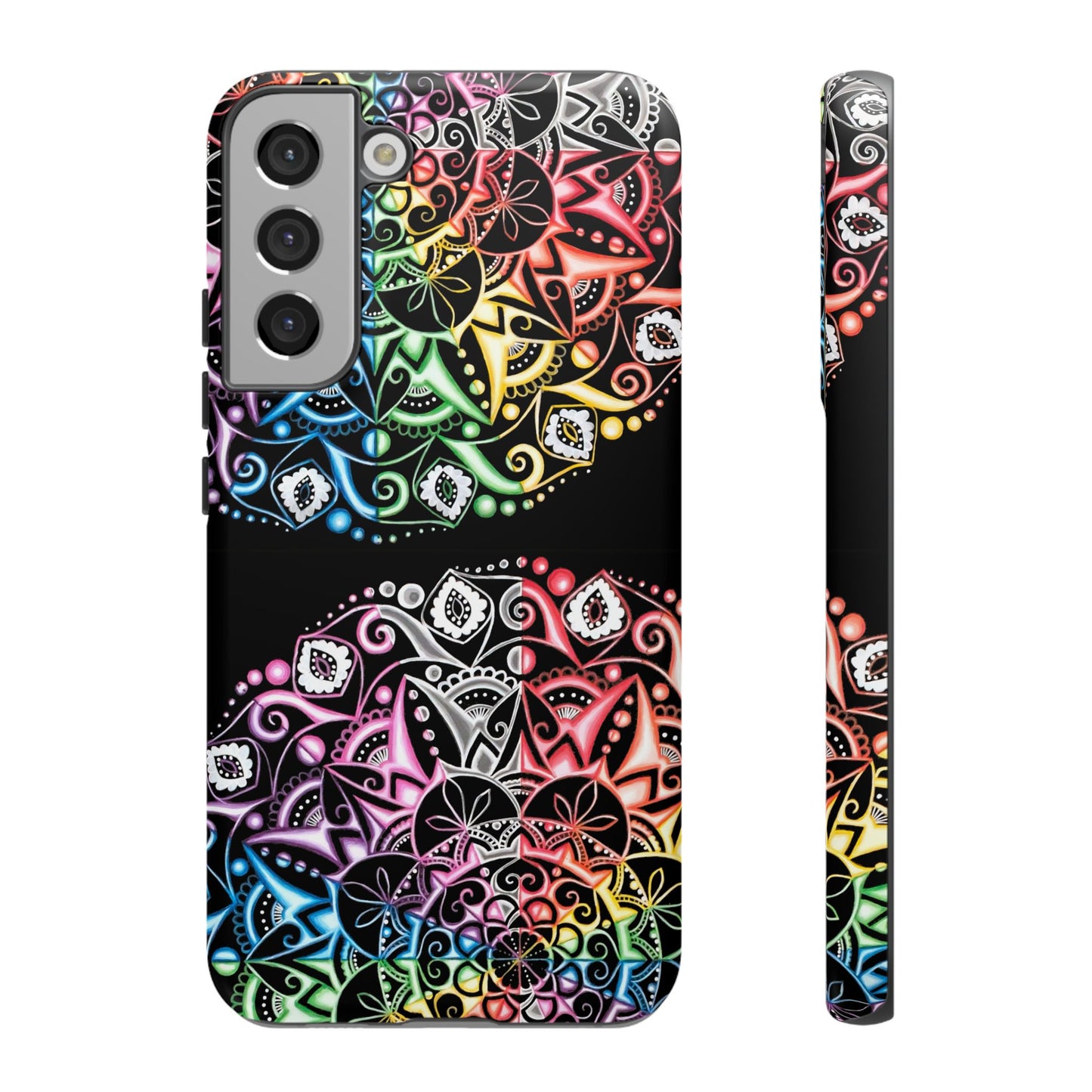 Mandala Rainbow Tough Phone Case — Colorful Boho Protective Case