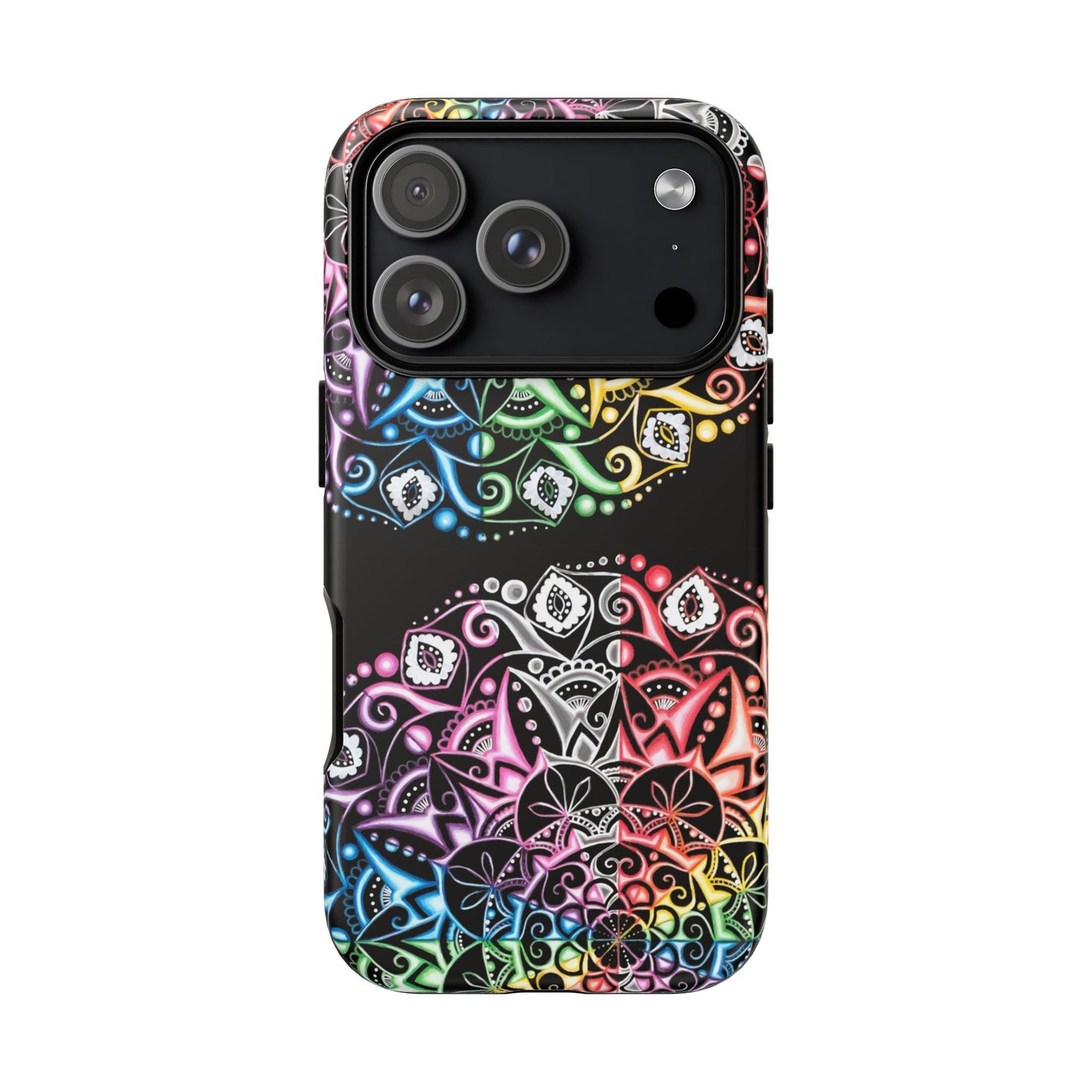 Mandala Rainbow Tough Phone Case — Colorful Boho Protective Case