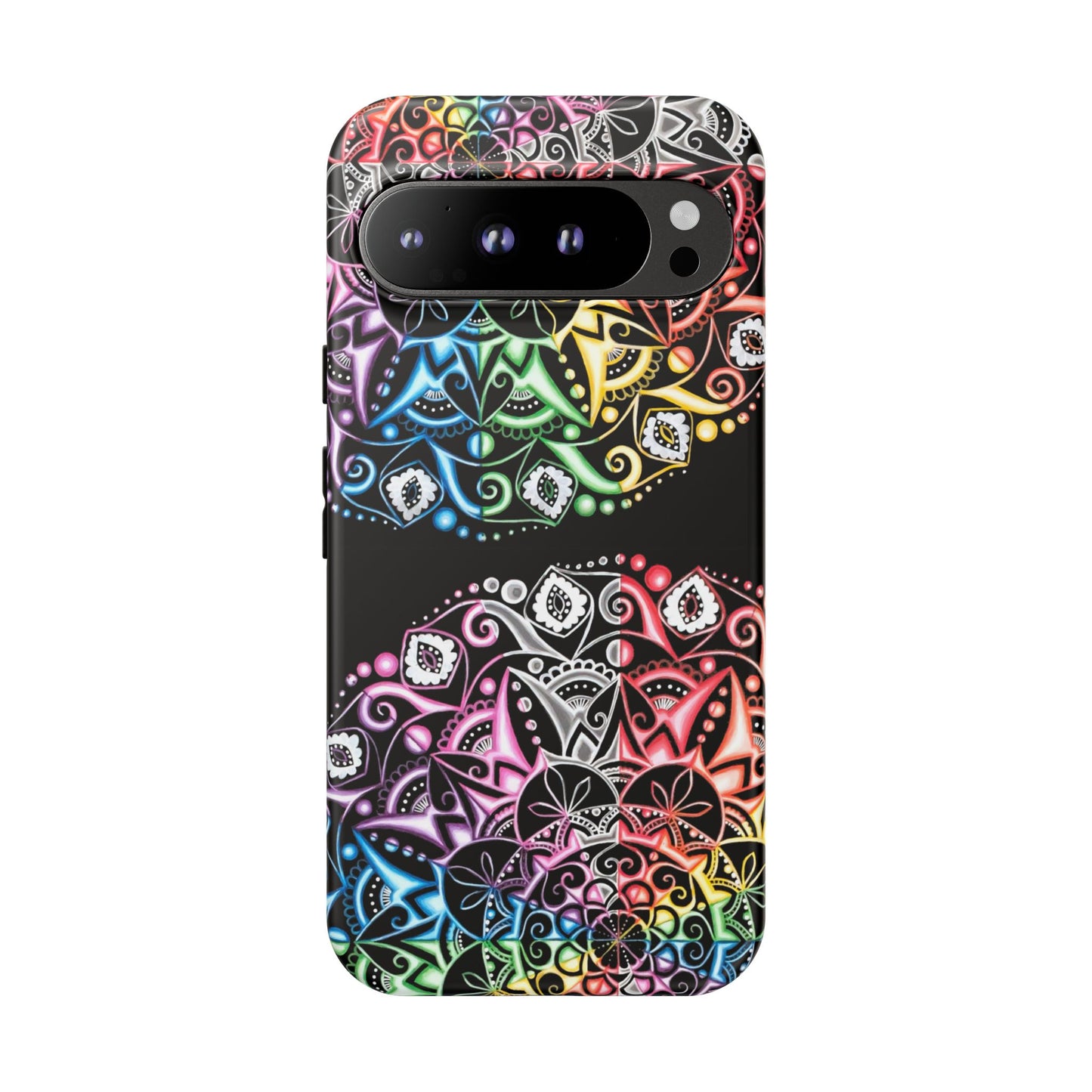 Mandala Rainbow Tough Phone Case — Colorful Boho Protective Case