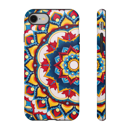 "Azul Morning" Mandala Tough Phone Case — Colorful Boho Protective Cover