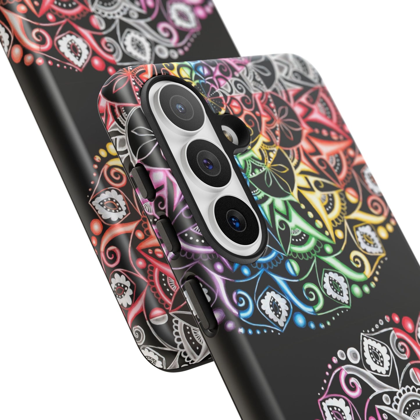 Mandala Rainbow Tough Phone Case — Colorful Boho Protective Case