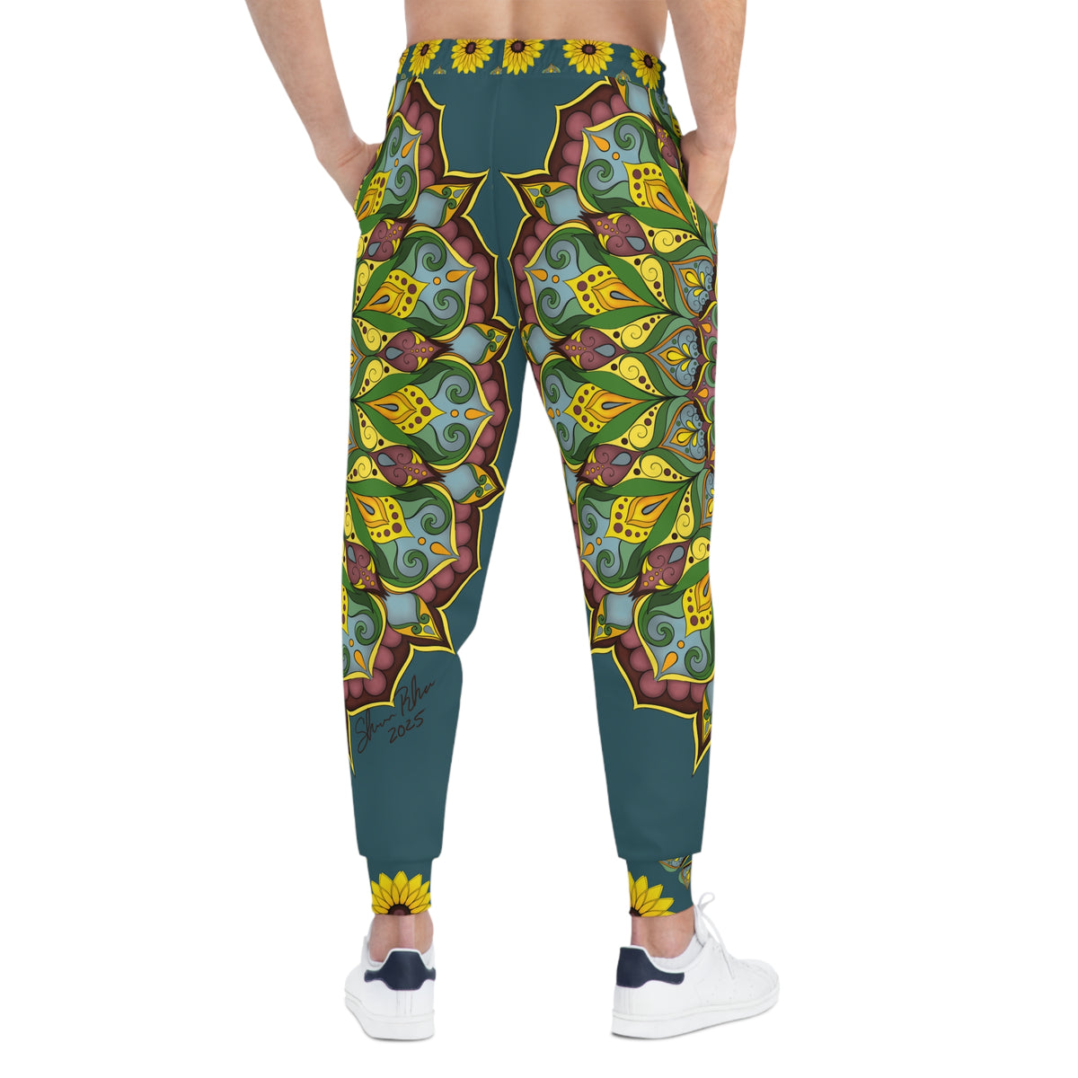 Sunflower Mandala Joggers — Floral All-Over Print
