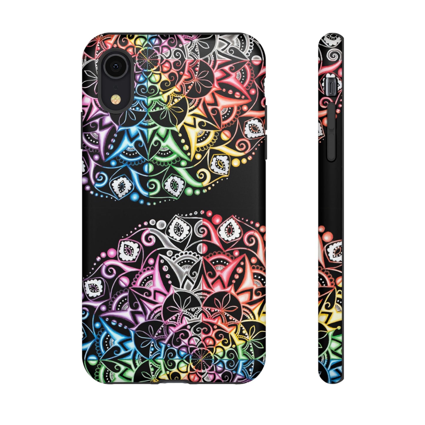 Mandala Rainbow Tough Phone Case — Colorful Boho Protective Case