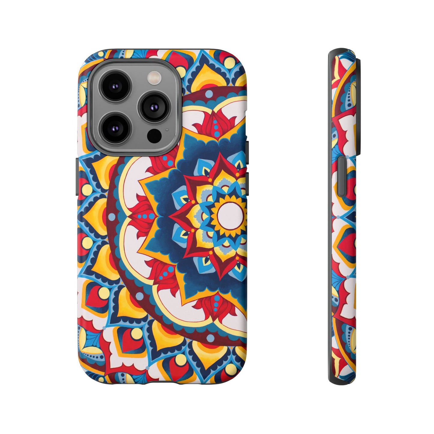 "Azul Morning" Mandala Tough Phone Case — Colorful Boho Protective Cover