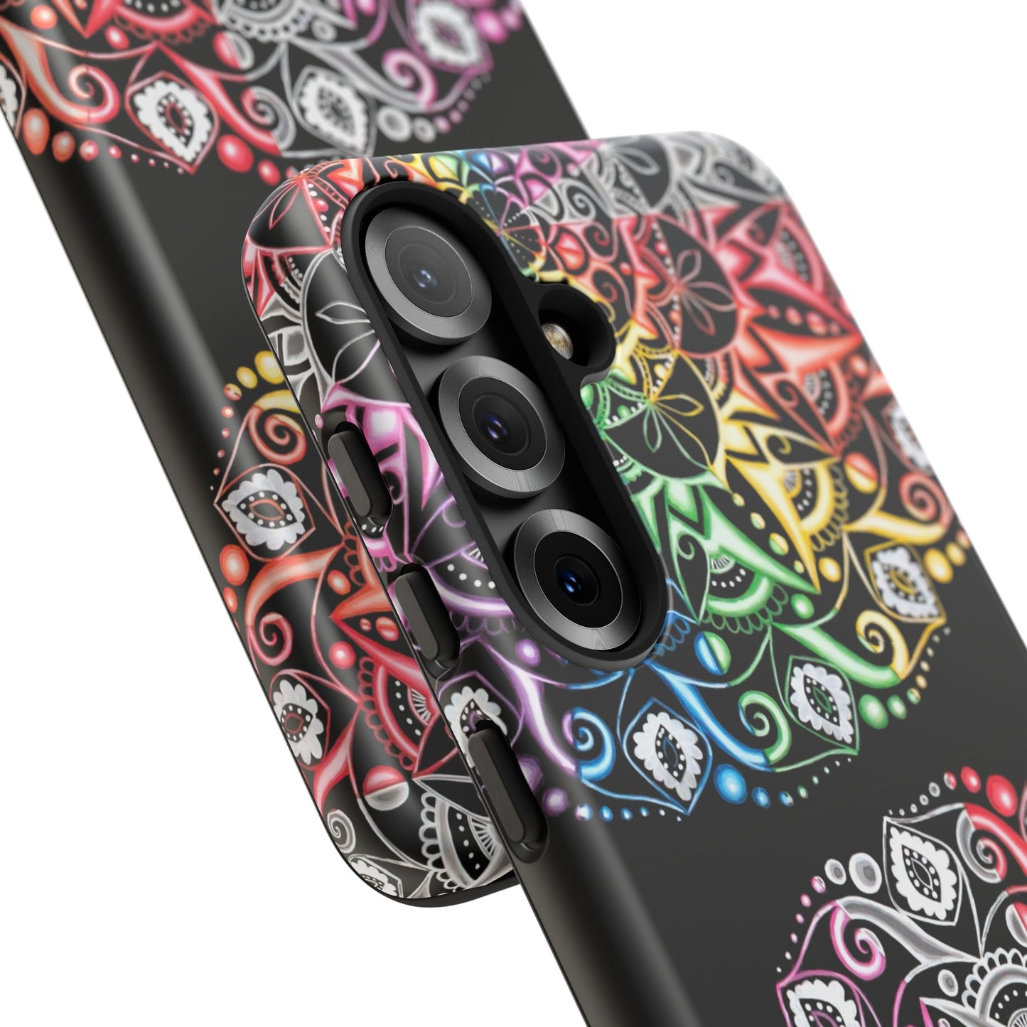 Mandala Rainbow Tough Phone Case — Colorful Boho Protective Case