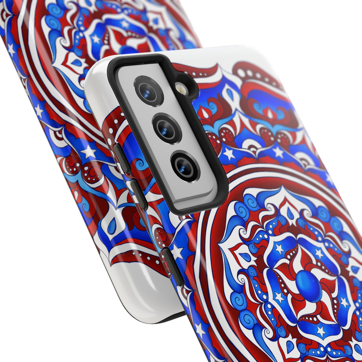 Patriotic Mandala Tough Phone Case — Red White & Blue Boho Cover | 250th Anniversary Gift