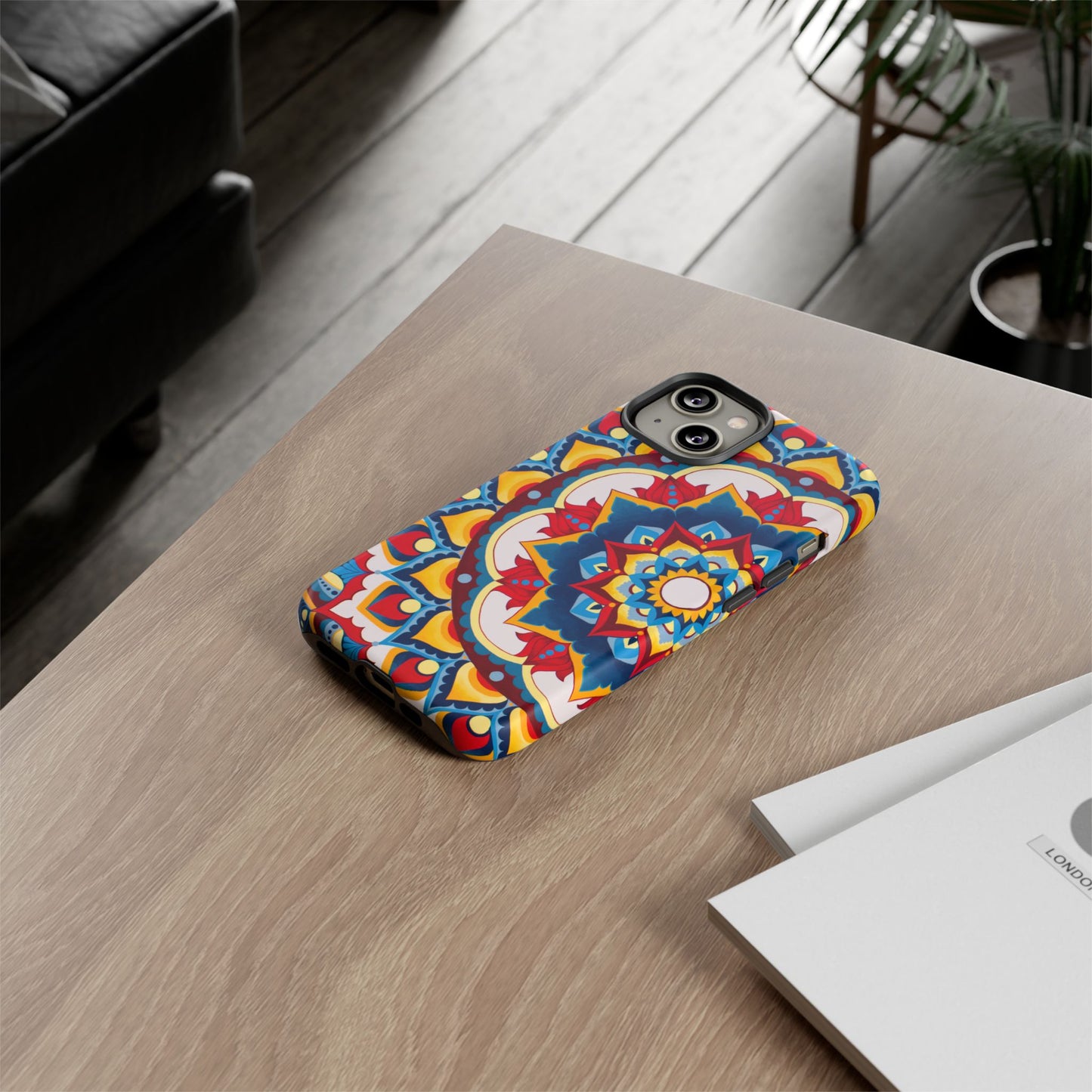 "Azul Morning" Mandala Tough Phone Case — Colorful Boho Protective Cover