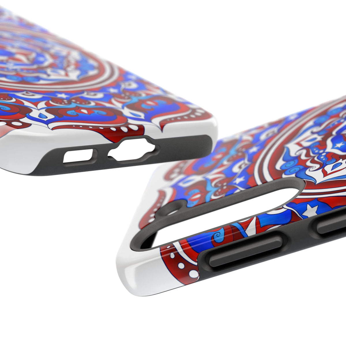Patriotic Mandala Tough Phone Case — Red White & Blue Boho Cover | 250th Anniversary Gift
