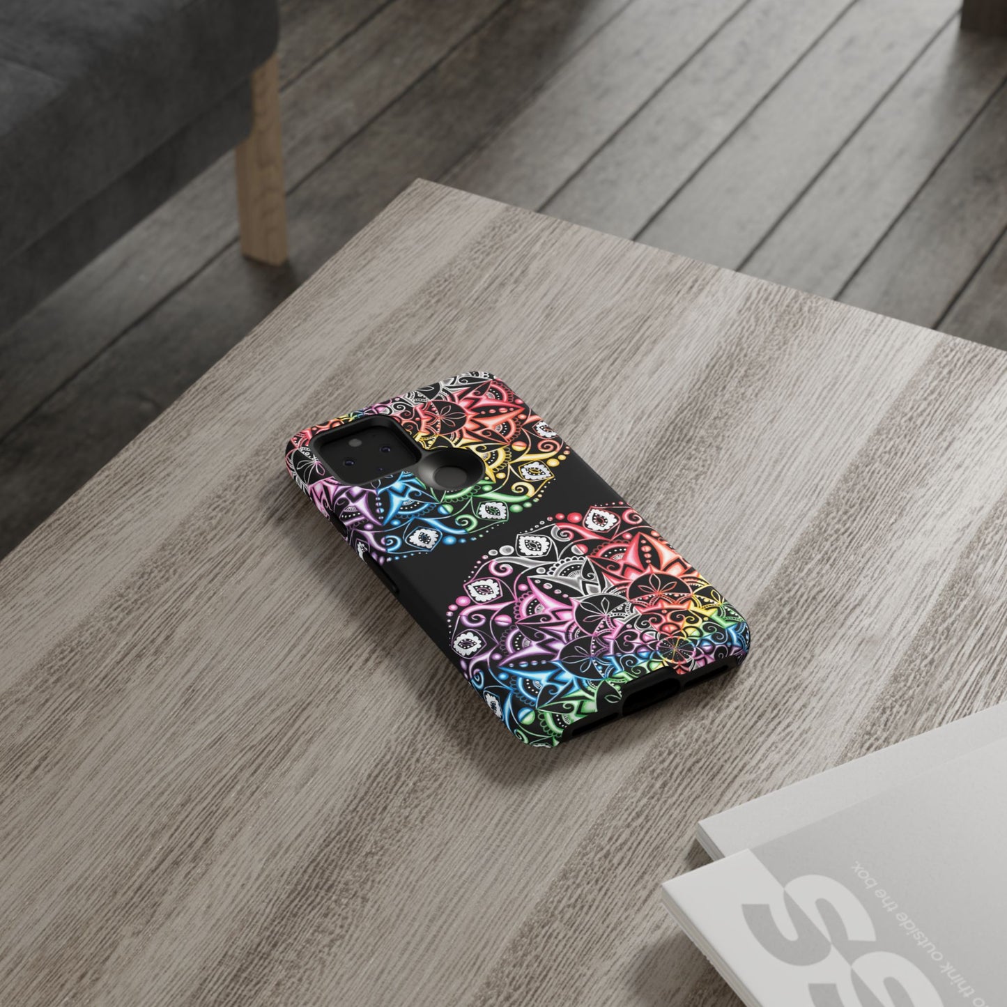 Mandala Rainbow Tough Phone Case — Colorful Boho Protective Case